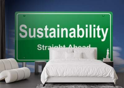 sustainability sign Wall mural