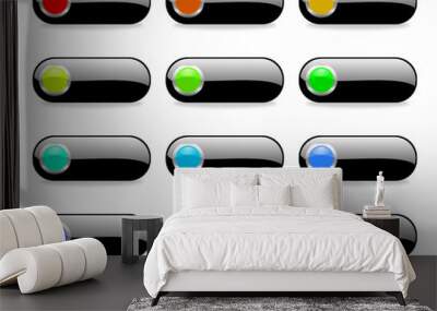 web buttons set Wall mural