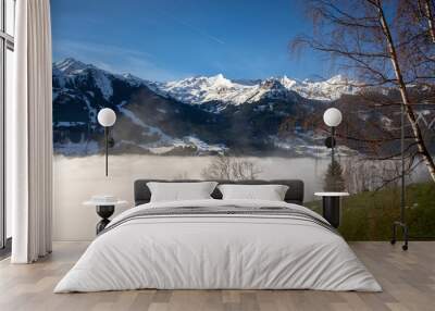 winter wunderland in den alpen Wall mural