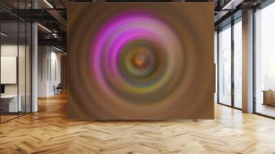 Magical blurred brown aura with vibrant glowing purple semicircle near center Wall mural