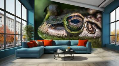 closeup of a frog Wall mural