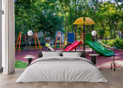 Children playground in the yard Wall mural