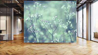 Spring grass flower nature wallpaper background Wall mural