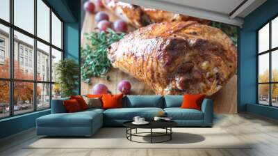 Baked turkey drumsticks Wall mural