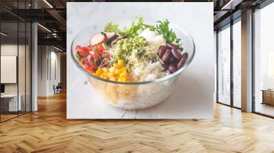 Burrito bowl on the table Wall mural