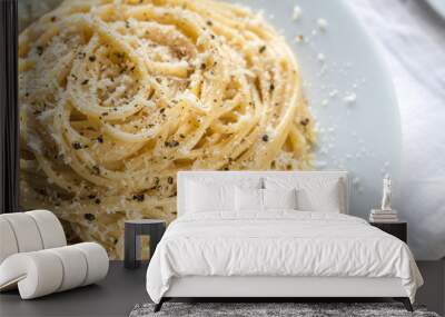 Cacio e Pepe - spaghetti with cheese and pepper Wall mural