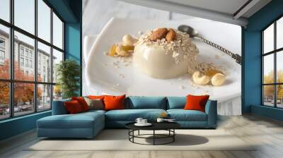 Organic oat dessert with vanilla Wall mural