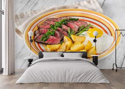 Sliced beef steak Wall mural