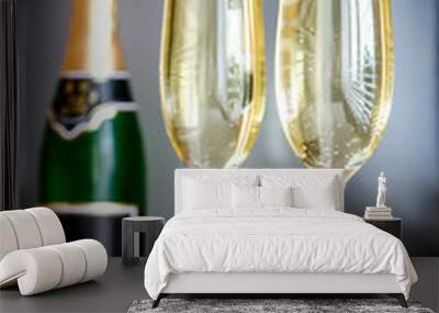 Two glasses of champagne Wall mural