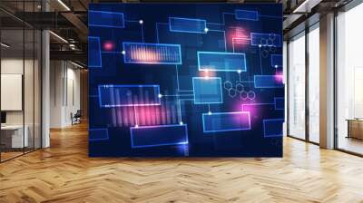 Technology Concept Business Cart Wall mural