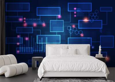 Technology Concept Business Diagram Wall mural