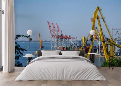 Sea cargo port. Wall mural