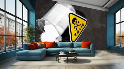 white chemical powder with toxic mark Wall mural