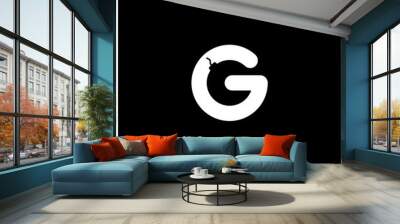 letter G and bomb logo negative space  Wall mural