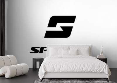 letter s abstract logo vector illustration,sport logo Wall mural