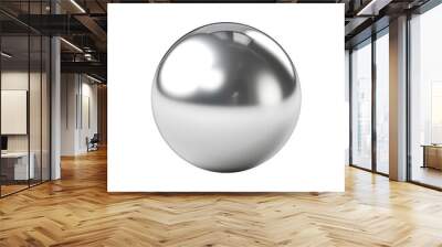 3D metallic silver ball clip art Wall mural