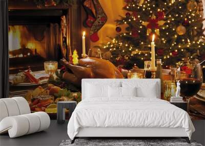 A traditional christmas dinner to see more holiday click on the link below Wall mural