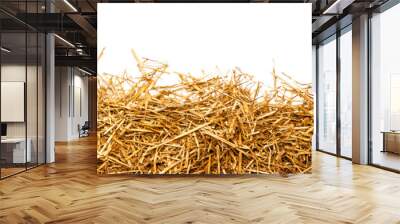 a bunch of straw as border, isolated with transparent background PNG file Wall mural