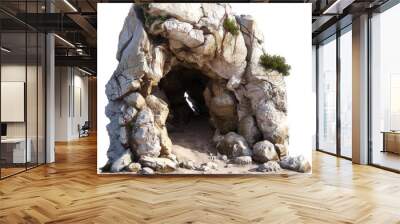 Big empty rock cave with entrance clip art Wall mural