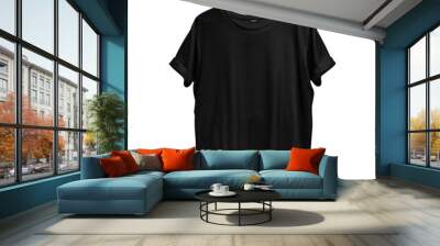 Black t-shirt in hanger for mockup clip art Wall mural