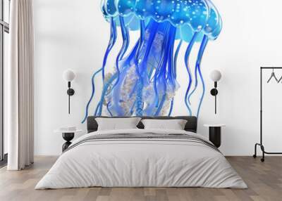 Blue jellyfish clip art Wall mural