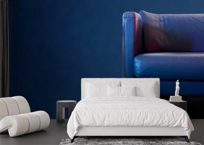 blue modern sofa Wall mural