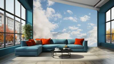 Blue Sky with White Clouds Sunny Day Wall mural