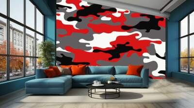 Camouflage seamless pattern modern. Abstract camo. Print on fabric on textiles. Vector illustration Wall mural