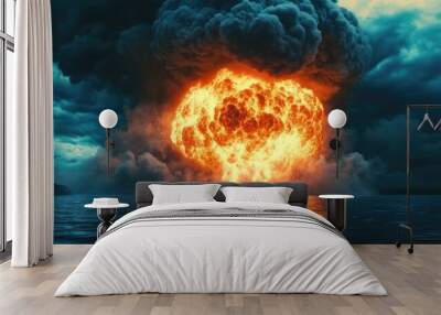 Dramatic Ocean Explosion Wall mural