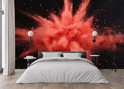 Explosive Red Powder Wall mural