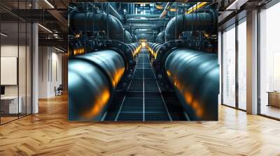 High-tech Industrial Pipework Wall mural