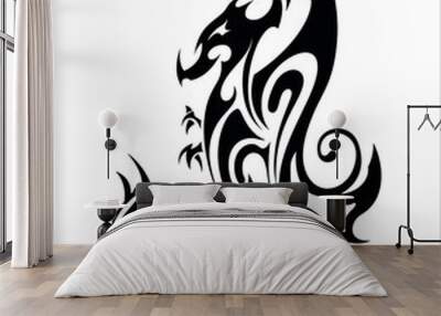 chinese dragon six of the big collection ethnic tattoo symbol sticker Wall mural