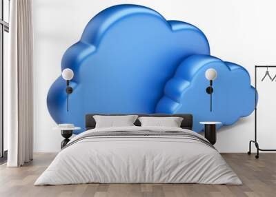 cloud computing. 3d icon isolated on white background Wall mural