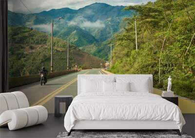 Colombian highways with beautiful landscape Wall mural