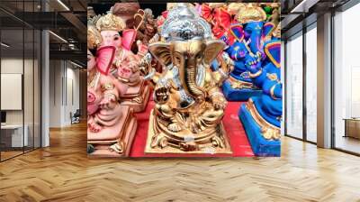 colorful ganesha idol ready for sale Wall mural