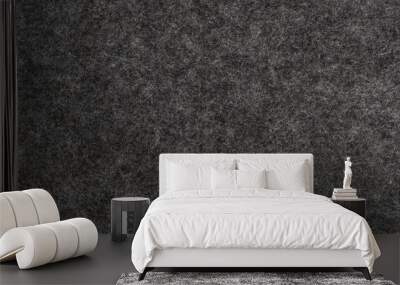 Dark Grey felt texture. Closeup view. Wall mural