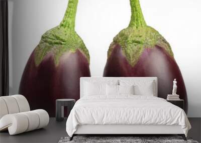 Eggplant isolated on white Wall mural