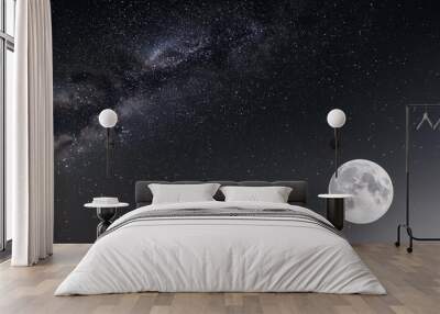 falling stars moon photoshop overlays night sky overlay starry sky milky way moon png Wall mural