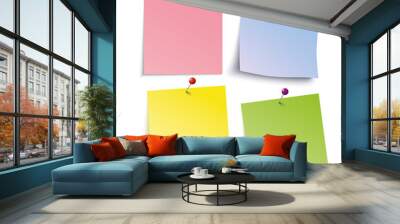 4 Colored Sticks 4 Tacks Wall mural