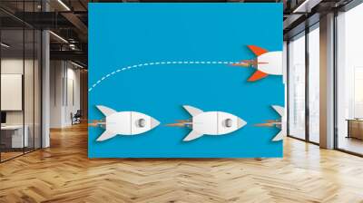 Fast Lane Rocket Innovative Startup Blue Header 2 Wall mural