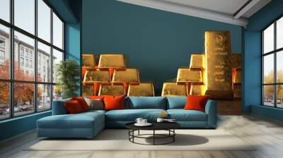 Fine Gold Bars 1kg Wall mural