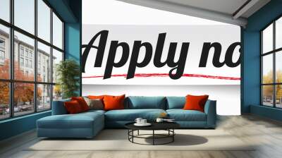 Paper Banner Red Arrow Apply Now Wall mural