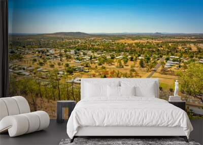 Lookout of the Gayndah town in rural Queensland, Australia Wall mural