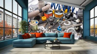 lots of auto parts Wall mural