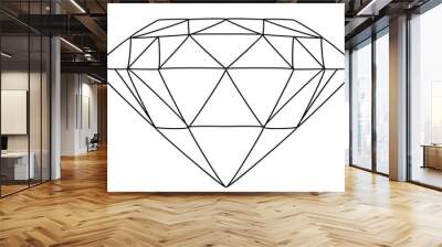 Diamond line drawing. Wall mural