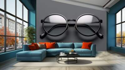 pair_of_black_eyeglasses Wall mural