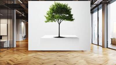 Open Book With Tree on Top Wall mural