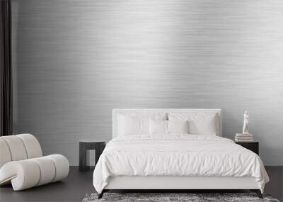 brushed silver metallic background Wall mural