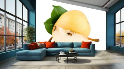 Pears isolated on white background Wall mural