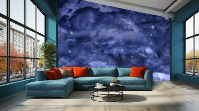 abstract dark blue clouds background Wall mural